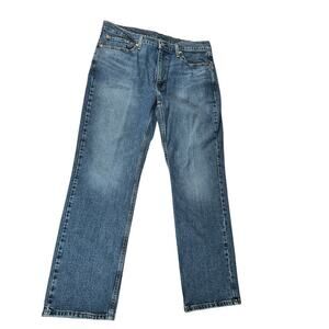 Levis 514 Straight-Fit Cotton Blend Stretch 5 Pockets Blue Jeans Size 36x30